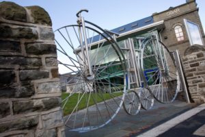 Penny farthing styled gate
